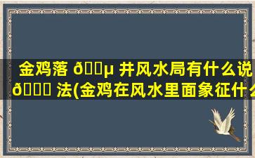 金鸡落 🐵 井风水局有什么说 🐒 法(金鸡在风水里面象征什么)
